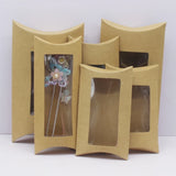 DIY Blank Paper Box with Clear PVC Window - Kraft/White/Black - 10pcs