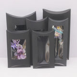 DIY Blank Paper Box with Clear PVC Window - Kraft/White/Black - 10pcs