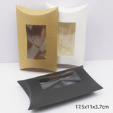 DIY Blank Paper Box with Clear PVC Window - Kraft/White/Black - 10pcs