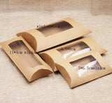 10pcs DIY Blank Paper Box with Clear PVC Window - Kraft/White/Black