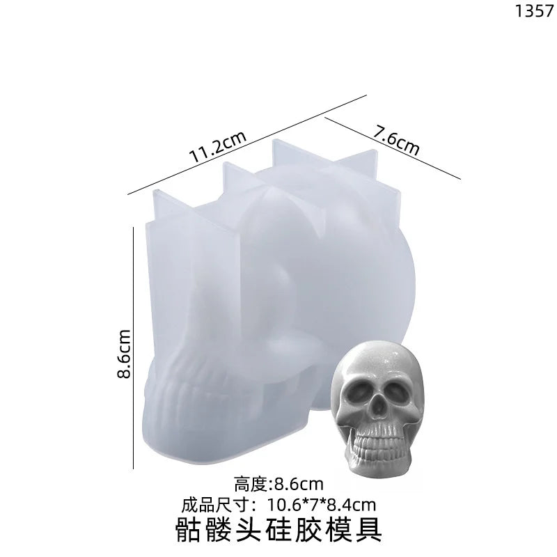 Buckteeth Skull Silicone Mold for DIY Epoxy Resin Craft Table Display