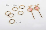 Coarse Alloy Circular Pole Earrings Jewelry Material