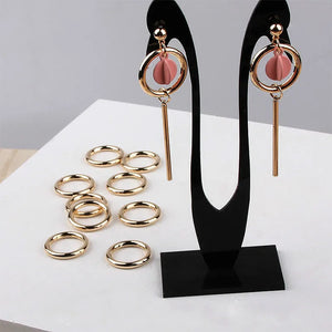 Coarse Alloy Circular Pole Earrings Jewelry Material
