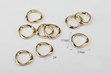 Coarse Alloy Circular Pole Earrings Jewelry Material
