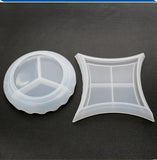 Irregular Dish Flower Mirror Silicone Mold for DIY Crystal Epoxy Resin
