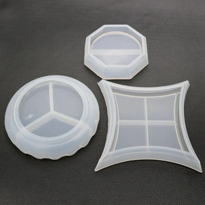 Irregular Dish Flower Mirror Silicone Mold for DIY Crystal Epoxy Resin