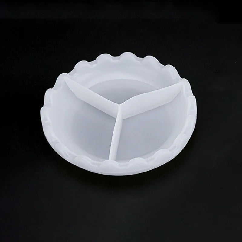 Irregular Dish Flower Mirror Silicone Mold for DIY Crystal Epoxy Resin