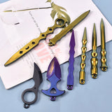Crystal Epoxy Mold Pendant Keychain Swing Table Defense Self-Defense Toy