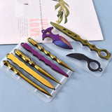Crystal Epoxy Mold Pendant Keychain Swing Table Defense Self-Defense Toy