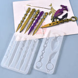 Crystal Epoxy Mold Pendant Keychain Swing Table Defense Self-Defense Toy