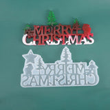 DIY Crystal Epoxy Resin Mold Merry Christmas Mirror Silicone Mold