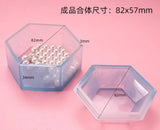 Hexagon Silicone Mold for Crystal Plastic Storage Box with Mirror