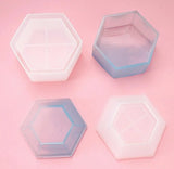 Hexagon Silicone Mold for Crystal Plastic Storage Box with Mirror
