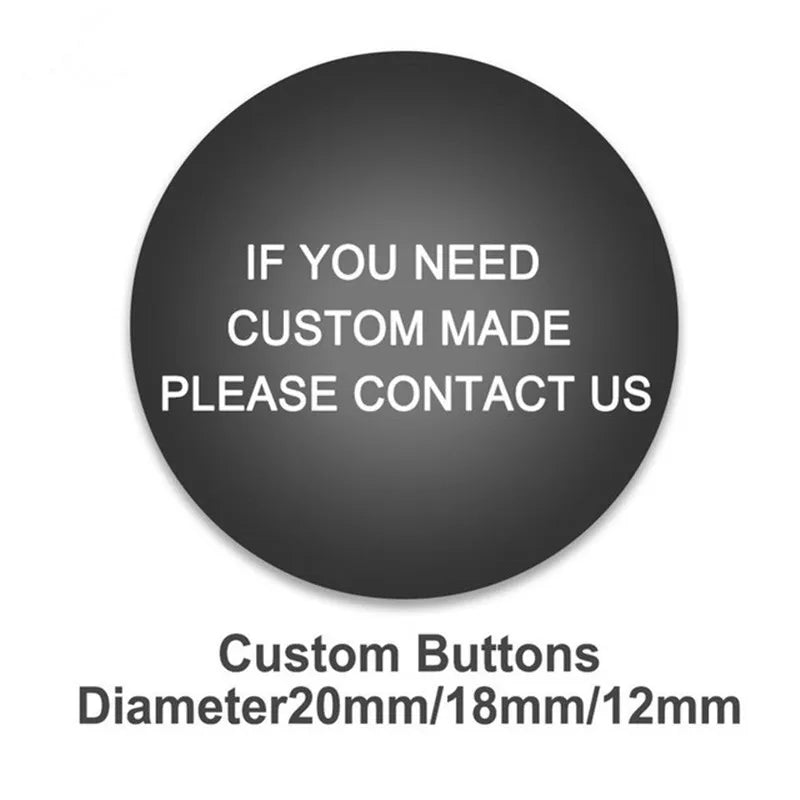 Personalized Photo Glass Snap Buttons Jewelry DIY 12mm/18mm/20mm Round