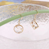 Resin Shell Drop Earrings Handmade Pendant