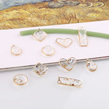 Resin Shell Drop Earrings Handmade Pendant