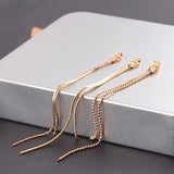 Butterfly Earplugs Copper Earrings Chain Tassel Pendant