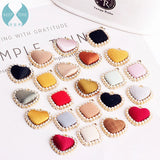 DIY Ear Jewelry Accessories Love Diamond Alloy Pearl Pendant Earrings Materials