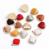 DIY Ear Jewelry Accessories Love Diamond Alloy Pearl Pendant Earrings Materials