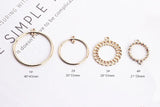 Alloy Circle Chain Spiral Round Earrings Material Piece