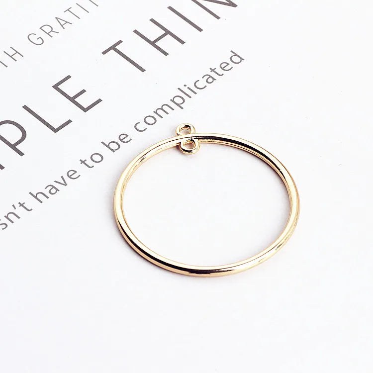 Alloy Circle Chain Spiral Round Earrings Material Piece