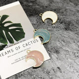 Glitter Moon Pendant Earring Accessories for DIY Projects