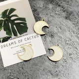 Glitter Moon Pendant Earring Accessories for DIY Projects