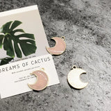 Glitter Moon Pendant Earring Accessories for DIY Projects