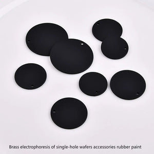 DIY Copper Spray Matte Rubber-coated Round Earring Kit