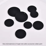 DIY Copper Spray Matte Rubber-coated Round Earring Kit