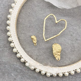 DIY Frosty and Golden Irregular Shape Big Love Earrings Accessories