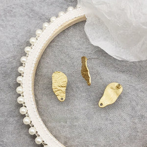 DIY Frosty and Golden Irregular Shape Big Love Earrings Accessories