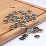 Double-Sided Alloy English Letter Tag Bracelet Pendant Material 10pcs