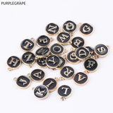 Double-Sided Alloy English Letter Tag Bracelet Pendant Material 10pcs