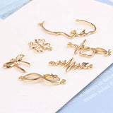 Korea Alloy Minimalist Geometric Jewelry Set - 10 Pieces