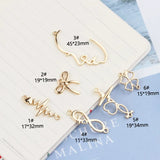 Korea Alloy Minimalist Geometric Jewelry Set - 10 Pieces