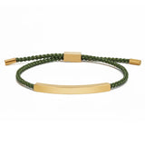 Engraved Lovers' Hand Rope 2mm Braided Bracelet