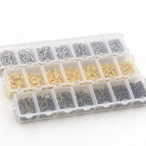 DIY Mixed-Size Iron Ring Set for Bracelet and Necklace Making