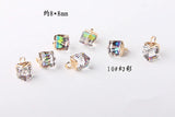 Alloy Rhinestone Cubical Charms for DIY Jewelry, 50pcs/lot