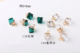 Alloy Rhinestone Cubical Charms for DIY Jewelry, 50pcs/lot
