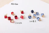 Alloy Rhinestone Cubical Charms for DIY Jewelry, 50pcs/lot