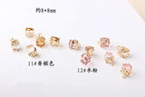 Alloy Rhinestone Cubical Charms for DIY Jewelry, 50pcs/lot
