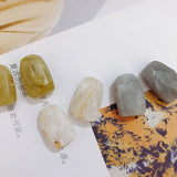 DIY Resin Ice Cream Shaped Blooming Beads Earrings Hair Ring Accessories 6pcs