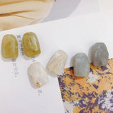 DIY Resin Ice Cream Shaped Blooming Beads Earrings Hair Ring Accessories 6pcs