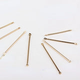 Geometric Earrings Electroplating Double Hole Round Rod Jewelry Material