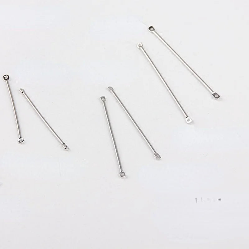 Geometric Earrings Electroplating Double Hole Round Rod Jewelry Material
