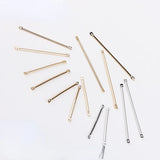 Geometric Earrings Electroplating Double Hole Round Rod Jewelry Material