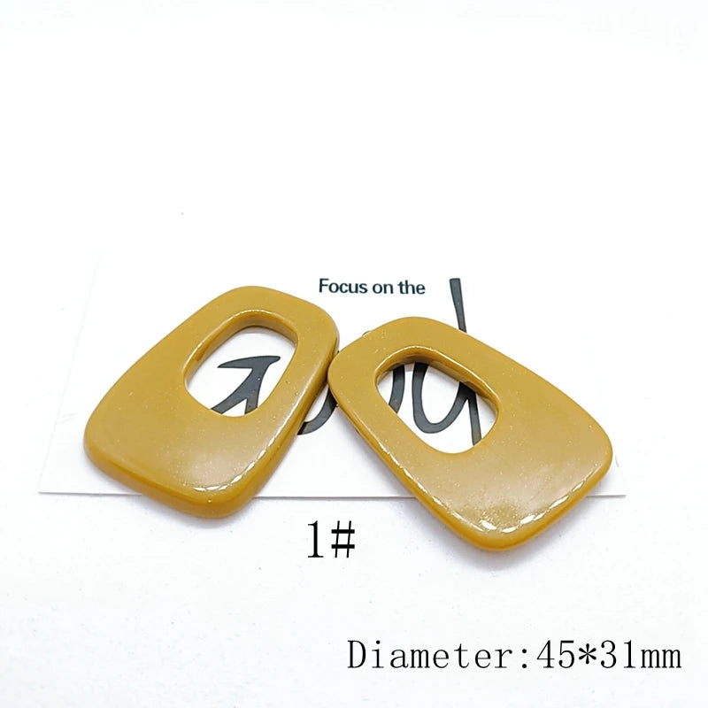 Geometric Trapezoidal Resin Earring Hairpin DIY Kit