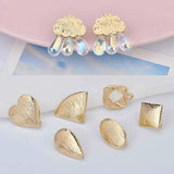 Alloy Hanging Earrings Love Clouds Oval Ear Acupuncture DIY Hand Accessories