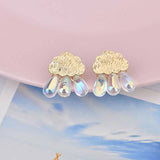 Alloy Hanging Earrings Love Clouds Oval Ear Acupuncture DIY Hand Accessories